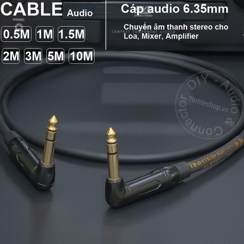 Cáp 6.5mm balanced DIY 0.5 đến 10 mét - DIY balanced 6.5mm stereo cable