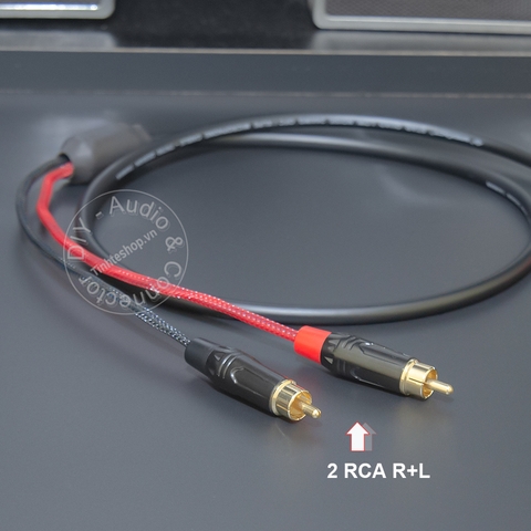 Dây 6 ly mono ra hoa sen chuyển âm thanh từ Đàn Mixer sang Loa Âm ly - DIY 1/4 TS to 2 RCA audio cable