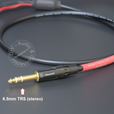 Dây 6 ly stereo ra AV chuyển âm thanh từ Mixer Sound card DAC AMP sang Loa Âm ly - DIY 1/4 TRS to 2 RCA audio cable