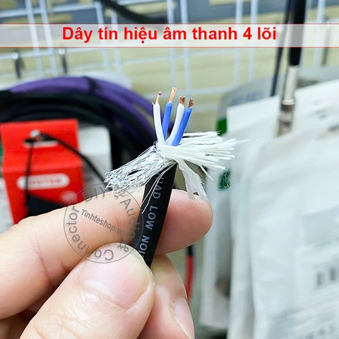 Dây tín hiệu âm thanh chống nhiễu 4 lõi Sunrise Đài Loan - 4-core audio cable with good noise shielding
