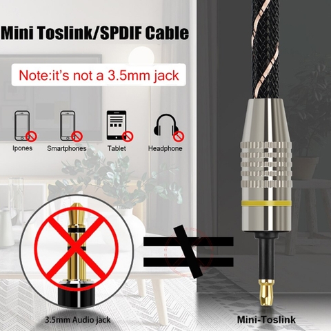 Cáp quang optical ra audio 3.5mm 1 đến 10 mét - Toslink mini 3.5mm to optical cable
