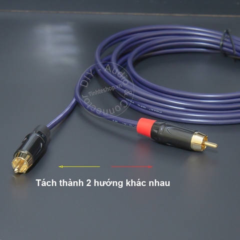 Dây 3.5 ra AV 10m đến 30 mét - DIY 3.5mm to 2 RCA R-L audio cable