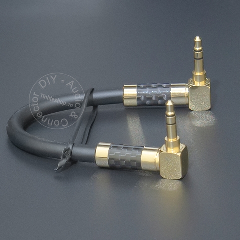Cáp 3.5mm 2 đầu chữ L cho DAC AMP - DIY 90 degree 3.5mm stereo audio cable size 0.1 to 5 meters