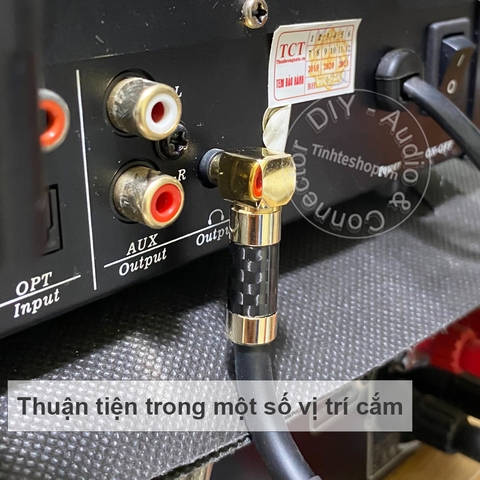 Cáp 3.5mm 2 đầu chữ L cho DAC AMP - DIY 90 degree 3.5mm stereo audio cable size 0.1 to 5 meters