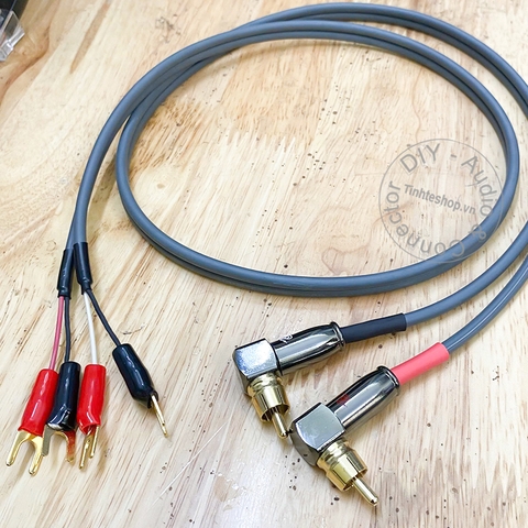 Dây hoa sen sang càng cua chuyển âm thanh từ Âm ly sang Sub - RCA speaker cable male to Y plugs