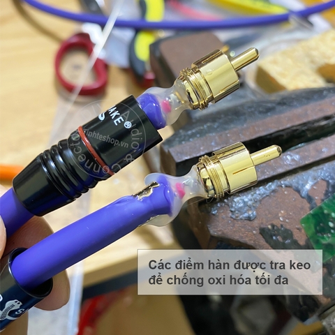 Cáp AV mạ bạc 1 cặp DIY 0.5M đến 5M - RCA cable silver plated