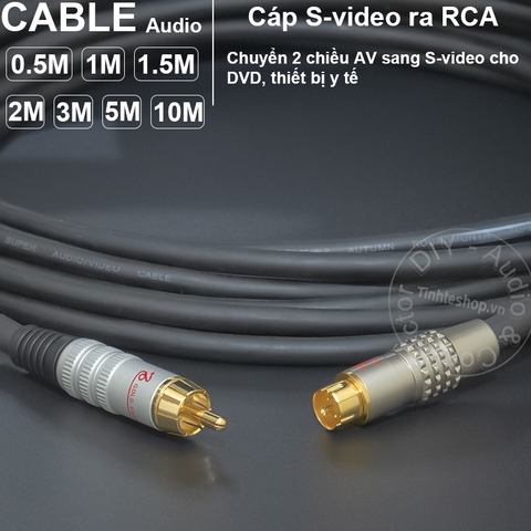 Dây AV sang S video DIY 0.5 đến 10 mét - S-video to RCA cable