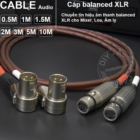 Dây canon đực cái DIY 0.5M đến 10M - XLR male female cable