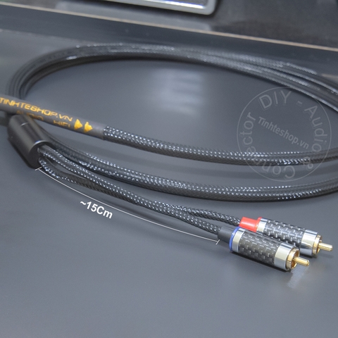 Dây balanced 4.4 sang 2 jack bông sen lõi đồng 6N mạ bạc