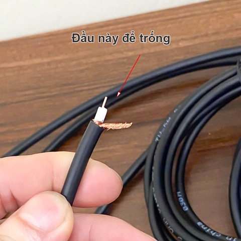 Dây BNC Q9 75 Ohm dùng đo dòng trở cuộn cảm đã bấm 1 đầu - Pre-crimped 75 Ohm coaxial cable
