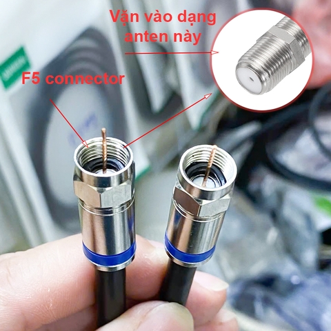 Cáp chuyển BNC cái sang F5 đực cho Camera Anten Thiết bị truyền hình.v.v.