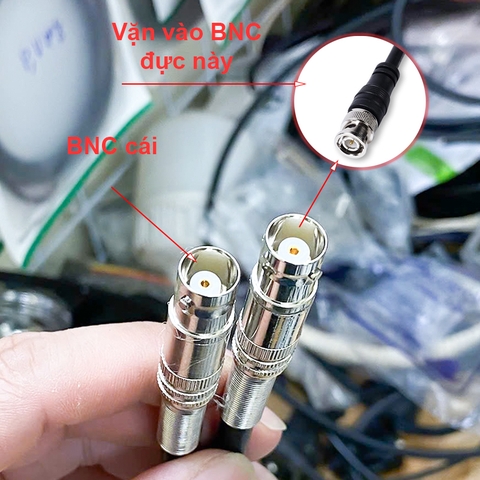 Cáp chuyển BNC cái sang F5 đực cho Camera Anten Thiết bị truyền hình.v.v.