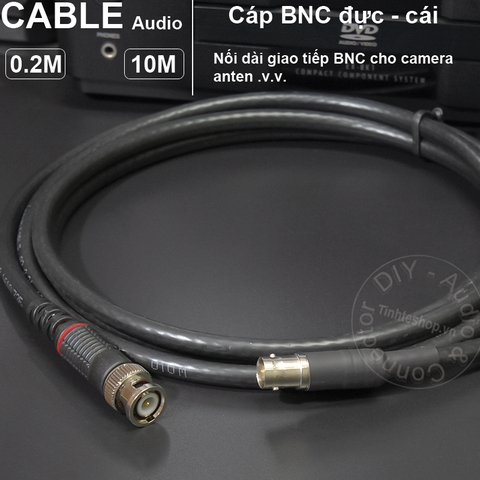 Dây nối anten cho micro karaoke - Cáp BNC đực cái kéo dài