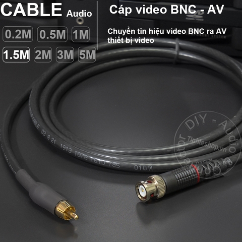 Dây BNC sang AV DIY 0.2M đến 10M 75Ohm SINO - BNC to RCA cable
