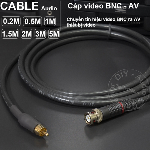 Cáp BNC cái sang AV cái DIY 0.2M đến 5M - BNC female to RCA female cable