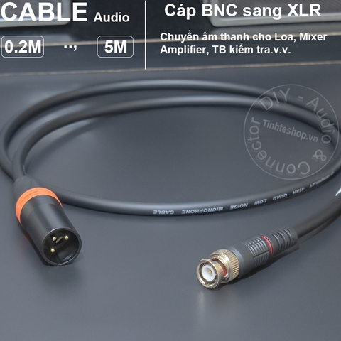 Dây BNC sang canon đực - BNC male to XLR male signal cable