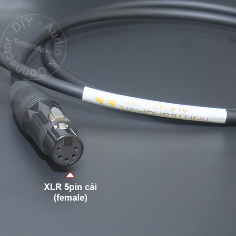 Dây canon 5pin đực sang cái  - 5-pole male to female XLR cable