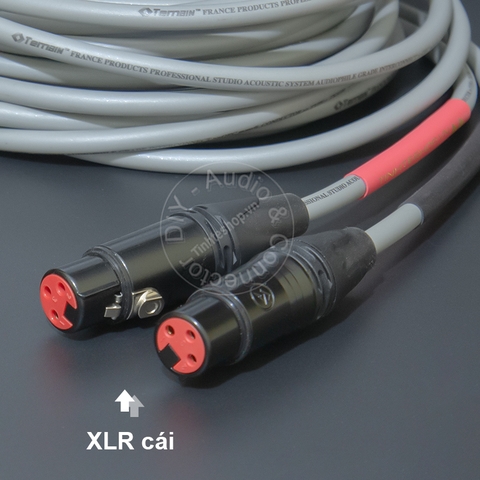 Dây canon cái sang hoa sen 1 cặp đồng 5N mạ bạc - Unbalanced female XLR to RCA audio cable, self-made with silver-plated copper core