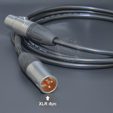 Dây canon đực cái lõi đồng mạ bạc - Self-made XLR male - female balanced cable with silver-plated 4N copper core