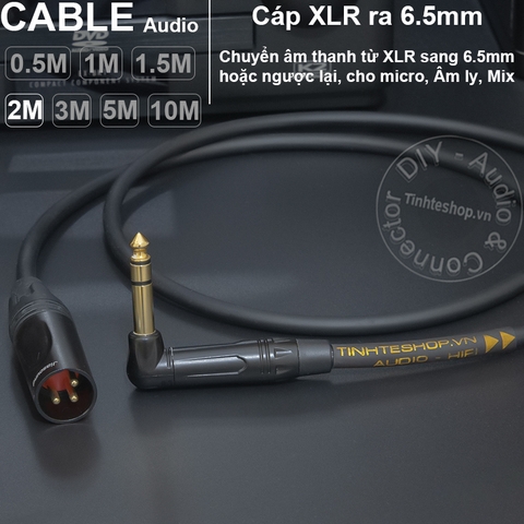 Dây 6 ly TRS sang canon đực DIY 0.5 đến 10 mét - Male 1/4 stereo to XLR audio cable