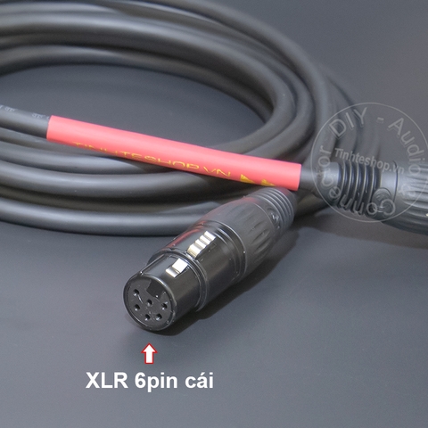 Dây canon XLR 6 pin đực cái dùng cho micro Manley Labs Reference Mono Gold và Reference Cardioid trước năm 2020