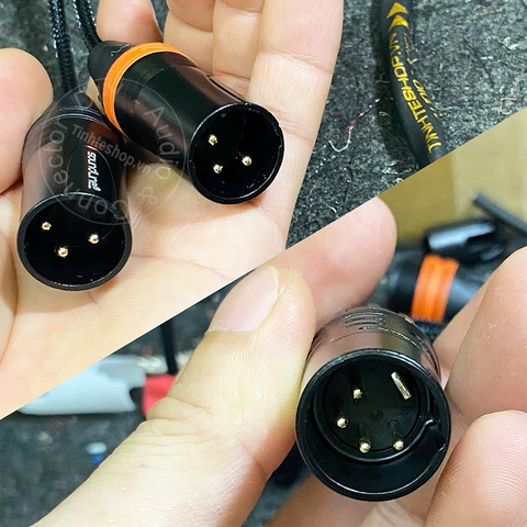 Dây canon 4pin sang 2 canon 3pin chuyển âm thanh balanced từ DAC sang loa kiểm âm - XLR 3p  male to 2 XLR male cable
