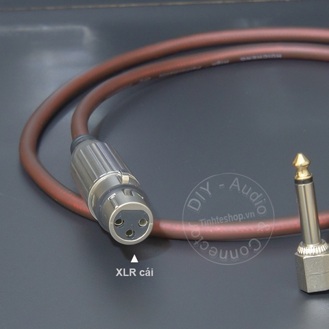 Dây mic 6ly sang canon cái DIY 0.2 đến 5 mét - 6.35mm mono to XLR female audio cable