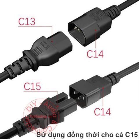 Cáp nguồn C13 C14 UPS PDU - Dây nguồn nói dài C13 ra C14