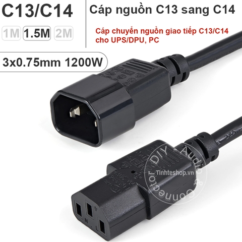 Cáp nguồn C13 C14 UPS PDU - Dây nguồn nói dài C13 ra C14