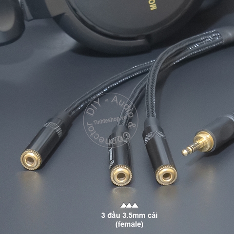 Dây chia 3.5 3 cổng dùng cho Tai nghe Loa 5.1 - 3.5mm 1 to 3 stereo audio cable