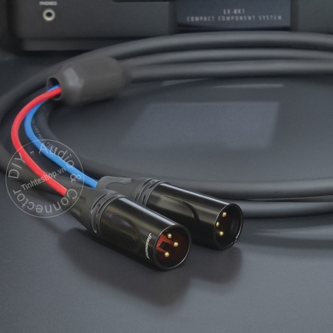 Dây chuyển canon đực sang 2 đực cắm Micro MIxer Đẩy - XLR male to 2 male balanced signal splitter cable