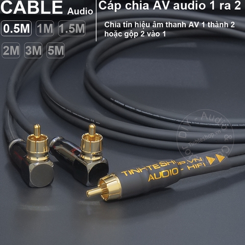 Cáp AV 1 ra 2 DIY 0.5 đến 5 mét - RCA splitter cable