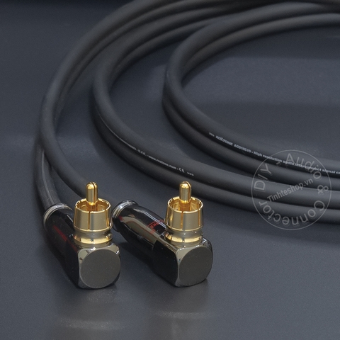 Đầu hàn jack AV bẻ góc 2 chiếc mạ vàng 24K OD6mm Gold snake - RCA solder connector angles