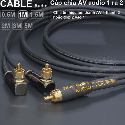 Cáp AV 1 ra 2 DIY 0.5 đến 5 mét - RCA splitter cable