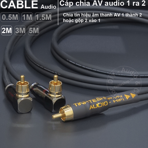 Cáp AV 1 ra 2 DIY 0.5 đến 5 mét - RCA splitter cable