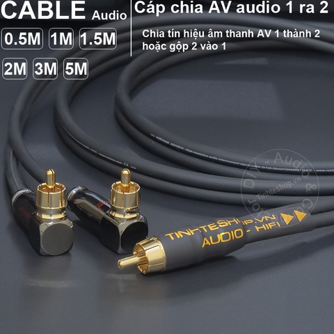 Cáp AV 1 ra 2 DIY 0.5 đến 5 mét - RCA splitter cable