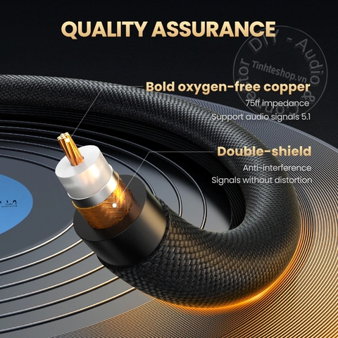 Cáp SPDIF 75Ohm Ugreen AV155 1 và 2 mét - 75Ohm coaxial digital audio cable