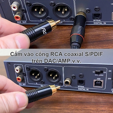 Dây 75 Ohm coaxial S/PDIF đồng mạ bạc chyển tín hiệu âm thanh số cho DAC AMP Smart TV