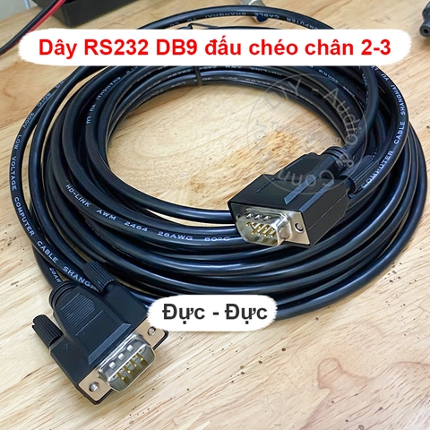 Cáp RS232 DB9 chân chéo 2-3 cổng cái - RS232 9-pin crossover control cable