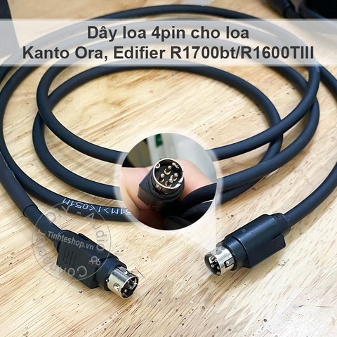 Dây loa cho Kanto Ora và Edifier R1700BT R1600TIII - DIN 4 speaker cable