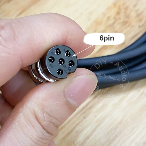 Dây nguồn 6pin GX16 2 cổng cái - GX16 female to female power cable
