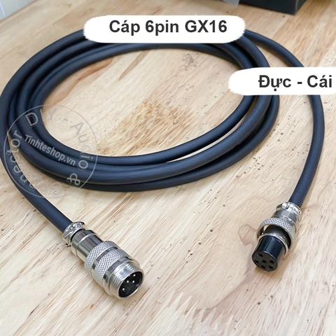 Dây nguồn 6pin GX16 2 cổng cái - GX16 female to female power cable