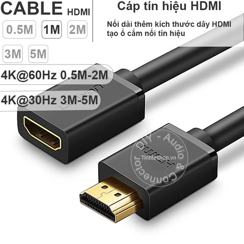 Cáp HDMI nối dài 4K 60Hz Ugreen HD107 - HDMI male to HDMI female cable