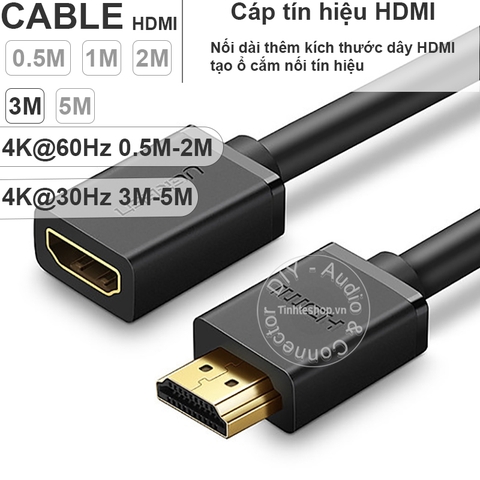 Cáp HDMI nối dài 4K 60Hz Ugreen HD107 - HDMI male to HDMI female cable