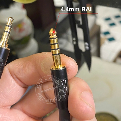 Cáp IC 4.4 sang 3.5 đồng 6N mạ bạc - 3.5mm single ended to 4.4mm balanced cable