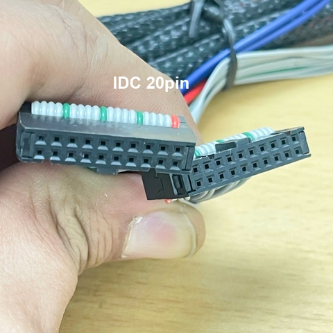 Dây IDC 20 pin kèm nguồn molex 4pin Hirose dùng cho PLC CNC CMC