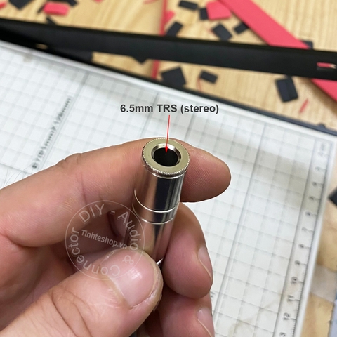 Dây 3.5 sang 6.5 DIY 0.2M đến 5M - 6.5mm female to 3.5mm male cable