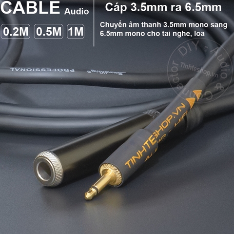 6.5mm mono đực sang 3.5mm mono cái cắm micro không dây vào Mixer Loa kéo hát karaoke