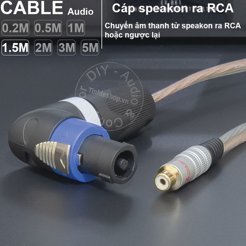 Dây speakon sang hoa sen DIY 0.2 đến 5 mét - Speakon to RCA female cable
