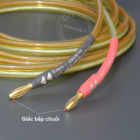 Dây loa càng cua sang bắp chuối 0.5 đến 10 mét - Do-it-yourself banana and Y-shaped speaker cable